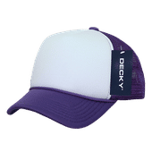 Decky Youth 5 Panel Mid Profile Structured Foam Trucker 7010 PURPLE/WHITE/PURPLE Primary