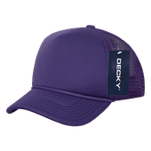 Decky Youth 5 Panel Mid Profile Structured Foam Trucker 7010 PURPLE Primary