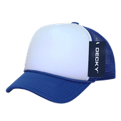 Decky Youth 5 Panel Mid Profile Structured Foam Trucker 7010 ROYAL/WHITE/ROYAL Primary