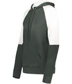 Holloway Ladies Momentum Team Fleece Hoodie 222740 IRON/WHITE Primary