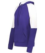 Holloway Ladies Momentum Team Fleece Hoodie 222740 PURPLE/WHITE Primary