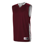 Alleson Adult Single Ply Reversible Jersey 589RSP Outside: LIGHT MAROON, Inside: WHITE Primary