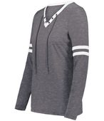 Holloway Ladies Monterey Long Sleeve Tee 223246 CARBON HEATHER/ATHLETIC HEATHER Primary