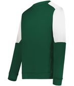 Holloway Momentum Team Fleece Crew 223525 DARK GREEN/WHITE Primary