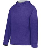 Holloway Youth All-Pro Performance Fleece Hoodie 223680 PURPLE HEATHER/SILVER Primary