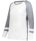 Augusta Girls Fanatic 2.0 Long Sleeve Tee 2918 WHITE/GREY HEATHER Primary