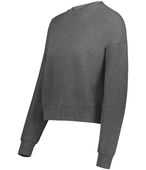 Augusta Ladies Slouchy Crew 5424 CARBON HEATHER Primary