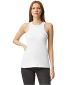 American Apparel Ladies' Cvc Racerneck Tank 101CVC WHITE Primary