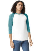 American Apparel Unisex Cvc Raglan T-Shirt 2003CVC WHITE/ HTR ARTIC Primary