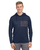 Puma Golf Men's Volition Striped Hooded Pullover 537474 NAVY BLAZER Primary