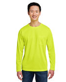 Harriton Unisex Charge Snag And Soil Protect Long-Sleeve T-Shirt M118L SAFETY YELLOW Primary
