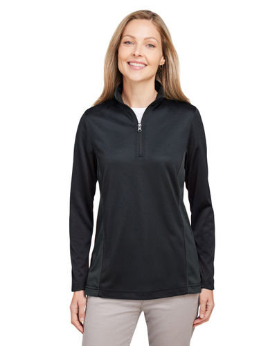 Harriton Ladies' Flash Snag Protection Plus Il Colorblock Quarter-Zip M786W. Decorated in seven days or less.