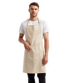 Artisan Collection By Reprime Unisex 'Colours' Sustainable Pocket Bib Apron RP154 NATURAL Primary