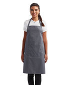 Artisan Collection By Reprime Unisex 'Colours' Sustainable Pocket Bib Apron RP154 Steel Primary