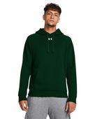 Under Armour Men's Rival Fleece Hoodie 1379757 301 - FOREST GREEN/WHITE Primary