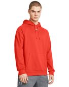 Under Armour Men's Rival Fleece Hoodie 1379757 860 - DARK ORANGE/WHITE Primary