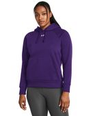 Under Armour Women's Rival Fleece Hoodie 1379500 500 - PURPLE/WHITE Primary