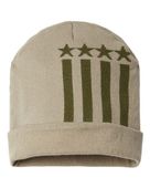 Cap America Usa-Made Patriotic Cuffed Knit Beanie CAP-RK12