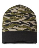 Cap America Usa-Made Camo Cuffed Knit Beanie CAP-RKC12