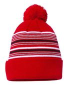 Sportsman 12" Striped Pom-Pom Knit Beanie SPO-SP60