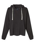 Mv Sport Women's Angel Fleece Crop Hooded Sweatshirt MV-W23101 BLACK Primary