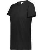 Augusta Ladies Core Basic Tri-Blend Tee 6961 BLACK HEATHER Primary