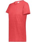 Augusta Ladies Core Basic Tri-Blend Tee 6961 RED HEATHER Primary