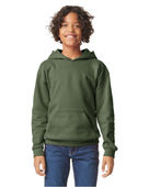 Gildan Youth Softstyle Midweight Fleece Hooded Sweatshirt SF500B MILITARY GREEN Primary