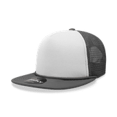Decky 5 Panel High Profile Structured Foam Trucker Cap 6026 CHARCOAL/WHITE/CHARCOAL Primary