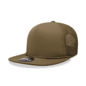 Decky 5 Panel High Profile Structured Foam Trucker Cap 6026 BROWN Primary