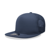 Decky 5 Panel High Profile Structured Foam Trucker Cap 6026 NAVY Primary