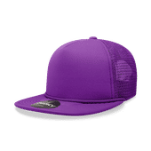 Decky 5 Panel High Profile Structured Foam Trucker Cap 6026 PURPLE Primary