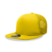 Decky 5 Panel High Profile Structured Foam Trucker Cap 6026 YELLOW Primary