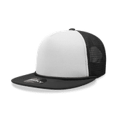 Decky 5 Panel High Profile Structured Foam Trucker Cap 6026 BLACK/WHITE/BLACK Primary