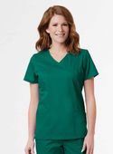 Blossom Signature Ladies Mesh Pocket Mock Wrap Top 2102