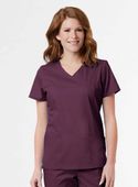 Blossom Signature Ladies Mesh Pocket Mock Wrap Top 2102