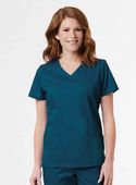 Blossom Signature Ladies Mesh Pocket Mock Wrap Top 2102