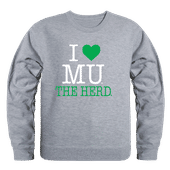 W Republic Marshall Thundering Herd I Love Crewneck 552-190