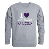 W Republic Montevallo Falcons I Love Crewneck 552-551