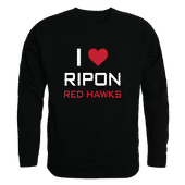 W Republic Ripon College Red Hawks I Love Crewneck 552-575