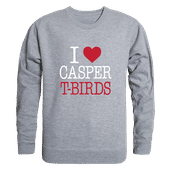 W Republic Casper College Thunderbirds I Love Crewneck 552-625