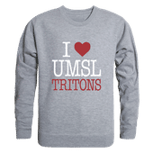 W Republic U Of Missouri-Saint Louis Tritons I Love Crewneck 552-688