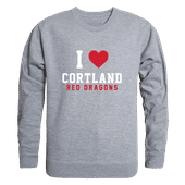 W Republic SUNY Cortland Red Dragons I Love Crewneck 552-712