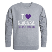 W Republic Niagara University Purple Eagles I Love Crewneck 552-723