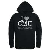 W Republic Cent. Michigan Chippewas I Love Hoodie 553-114 BLACK Primary