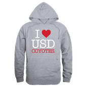 W Republic South Dakota Coyotes I Love Hoodie 553-148 HEATHER GREY Primary