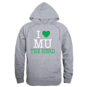 W Republic Marshall Thundering Herd I Love Hoodie 553-190 HEATHER GREY Primary