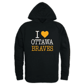 W Republic Ottawa Braves I Love Hoodie 553-253 BLACK Primary