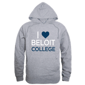 W Republic Beloit College Buccaneers I Love Hoodie 553-482 HEATHER GREY Primary