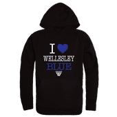W Republic Wellesley College Blue I Love Hoodie 553-486 BLACK Primary